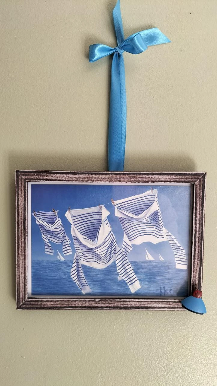 Moldura para pendurar: pintura a aquarela, marinheiras – photo 3